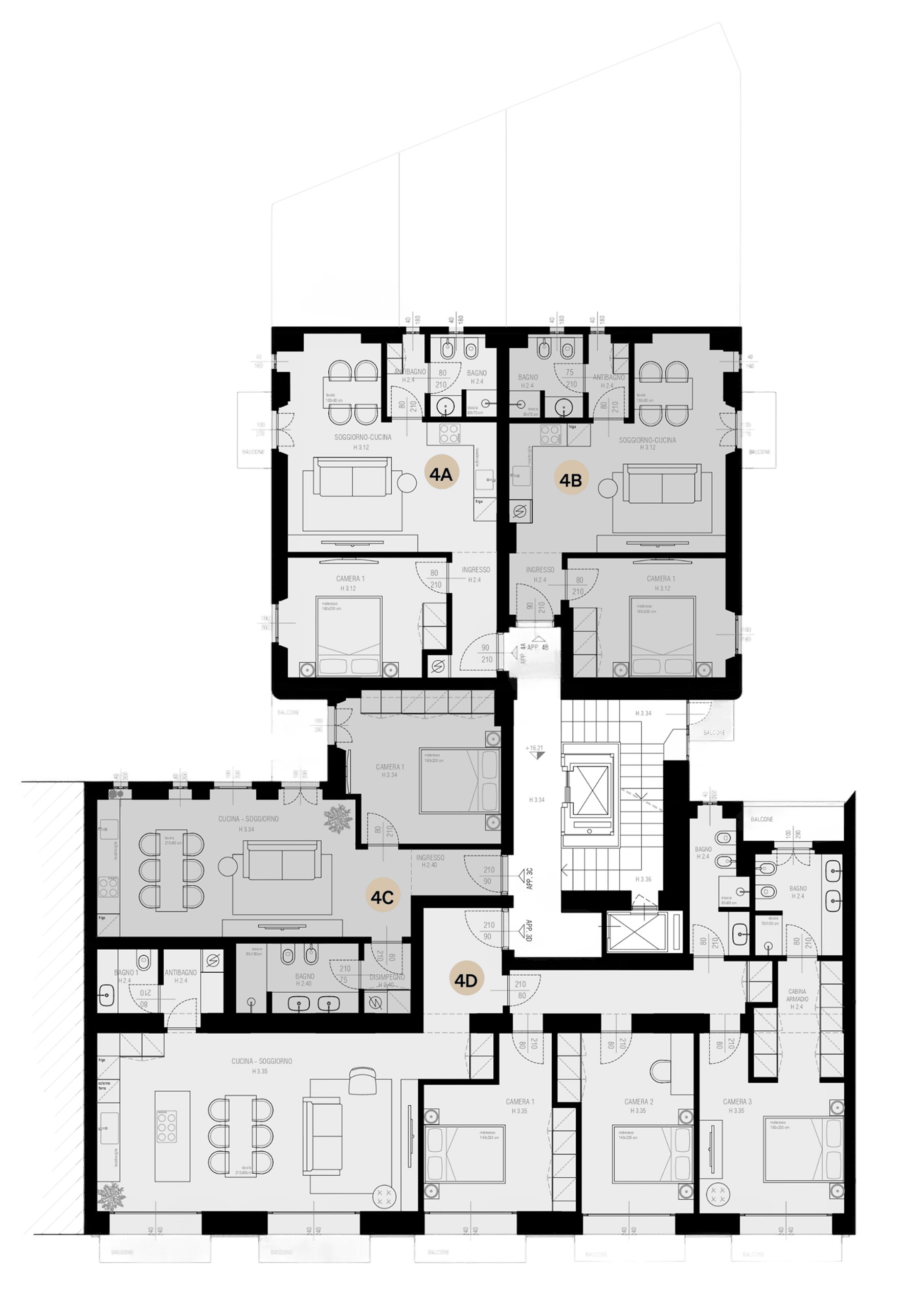 Planimetria Quarto piano