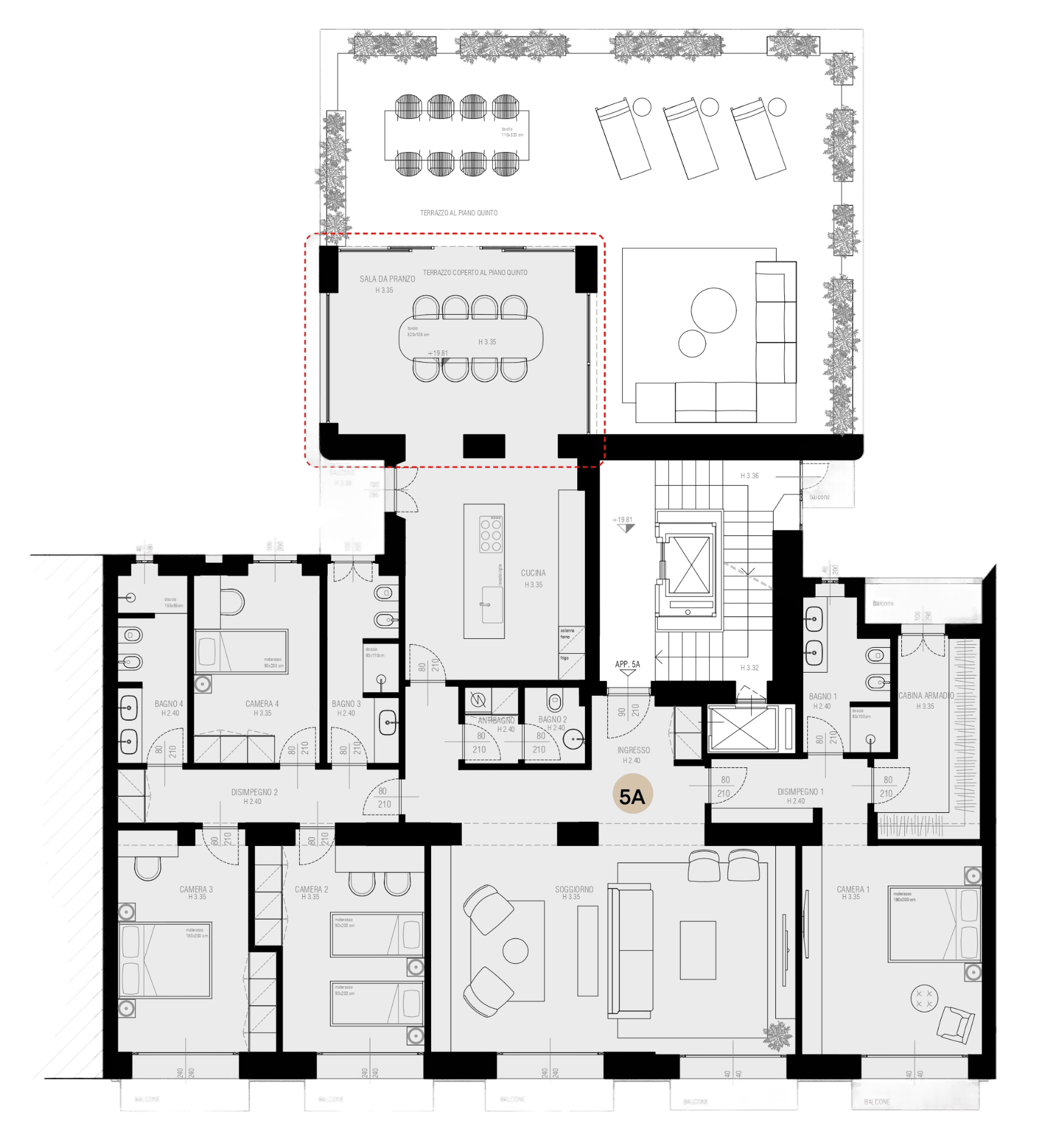 Planimetria Quinto piano