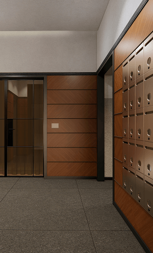 Ingresso con cassette postali